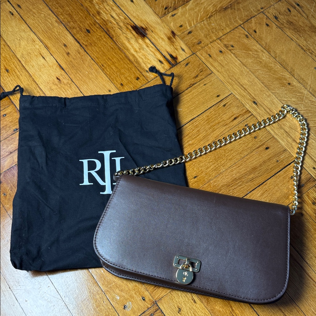 Ralph Lauren Dark Brown Leather Bag